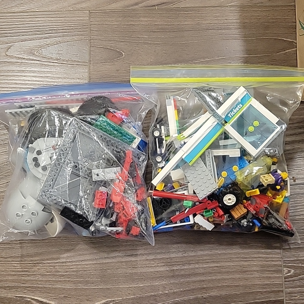 2 one gallon bags of assorted legos